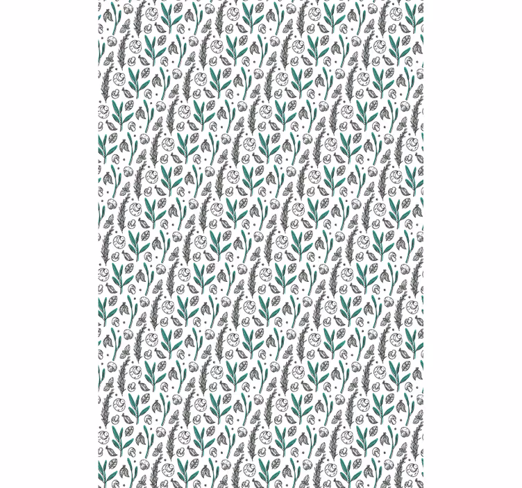 Subtle Bloom Motif blind flowers and plants - TenStickers