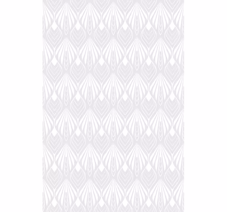 White and grey leaves pattern Nordic blind - TenStickers