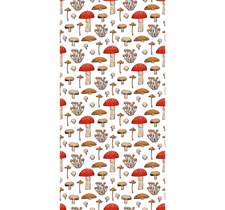 Mushroom brown pattern blind fruit and vegetables - TenStickers