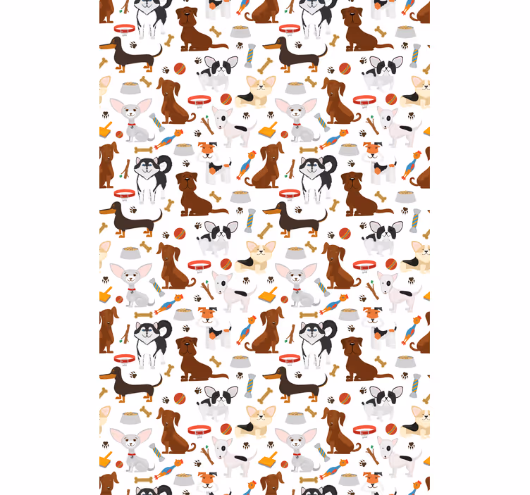 Cute Dog Patterns animals blind - TenStickers