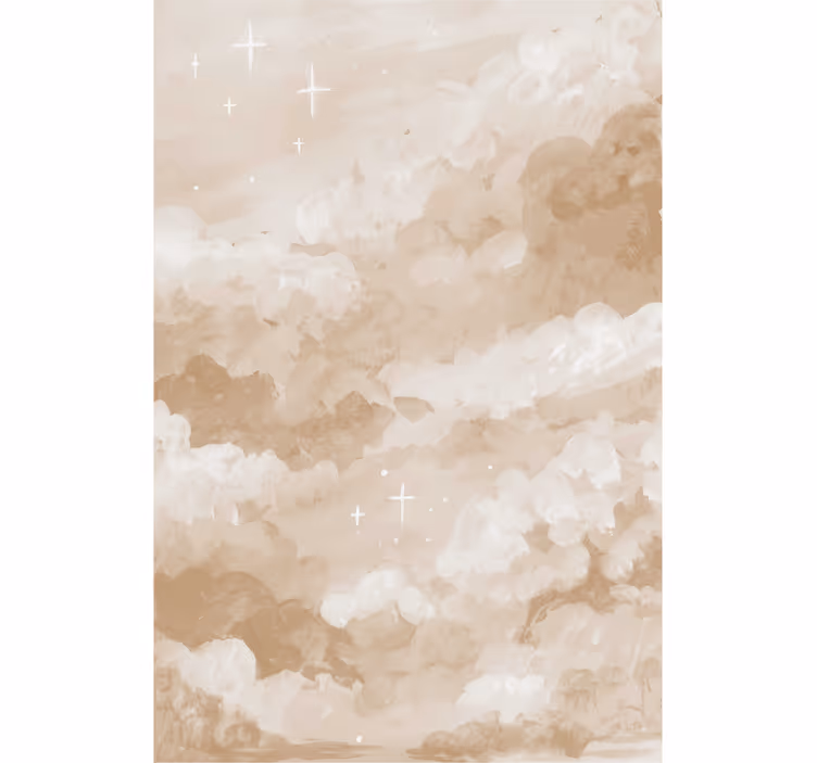 Calm brown patterns cloud roller blind - TenStickers