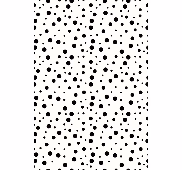 Black polka dots on white master bedroom blind - TenStickers