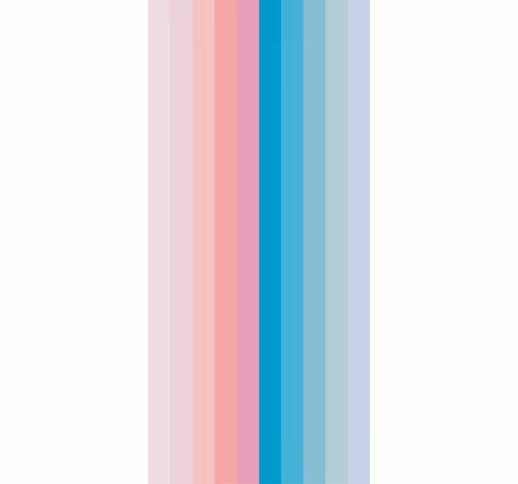 Striped pink and blue blind - TenStickers