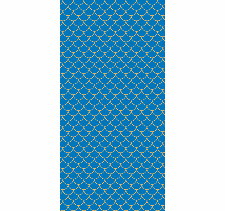Pattern roller blind scalloped wave design - TenStickers
