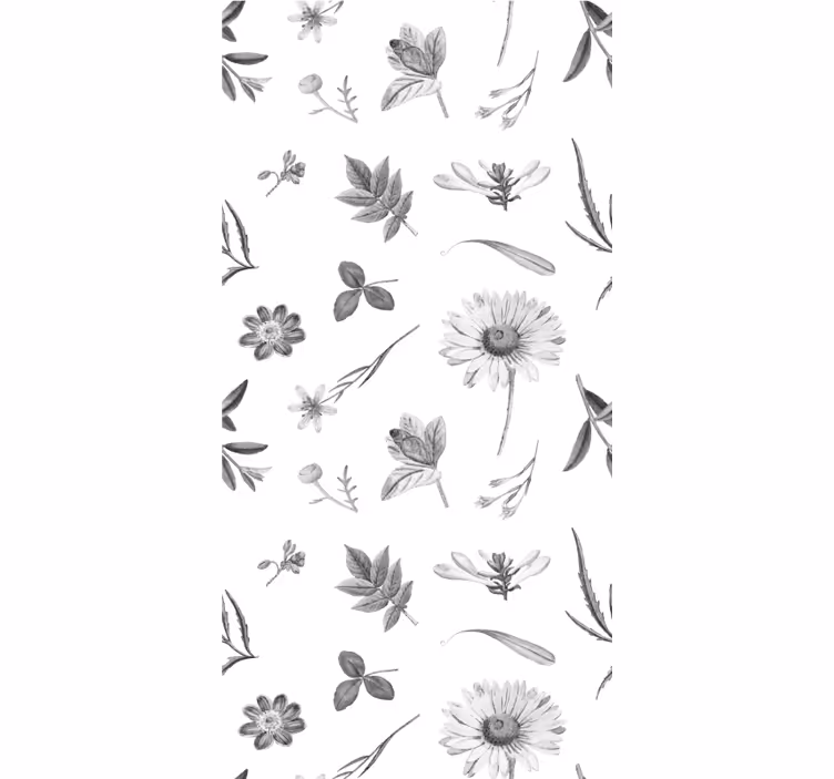 Botanical Garden Motif blind flowers and plants - TenStickers