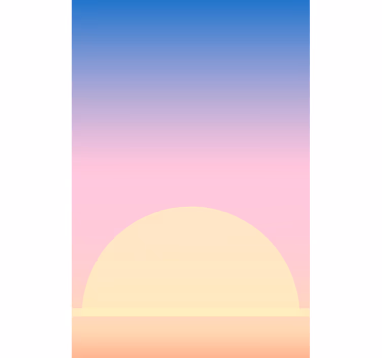 Sunset Horizon Design art deco blind - TenStickers