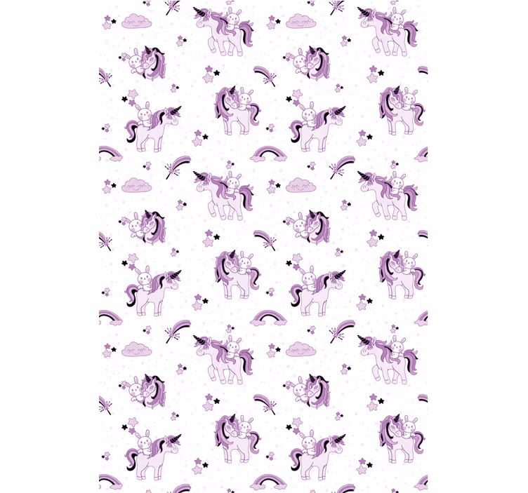 Fantasy purple unicorns blind children - TenStickers