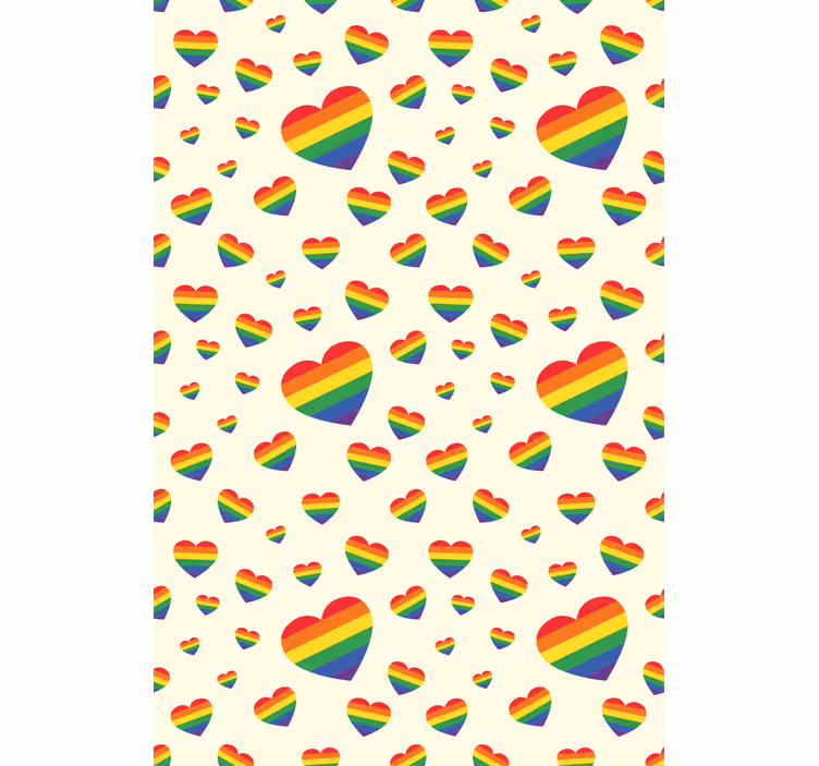 LGTB hearts pattern love blind - TenStickers
