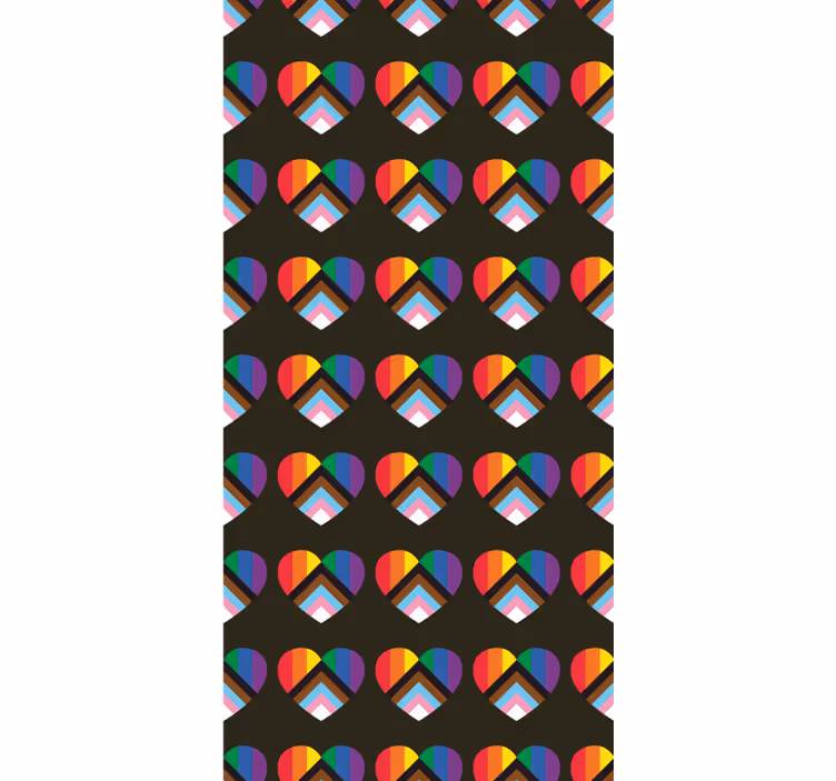 Vibrant Heart Pattern fun blind - TenStickers