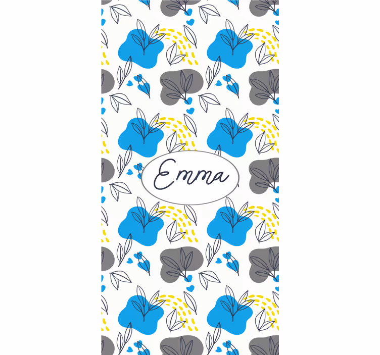 Custom floral name blind flowers and plants - TenStickers