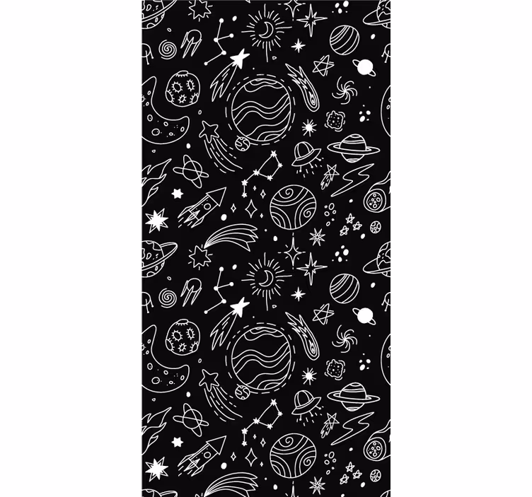 Black and white cosmic Childrens blind - TenStickers