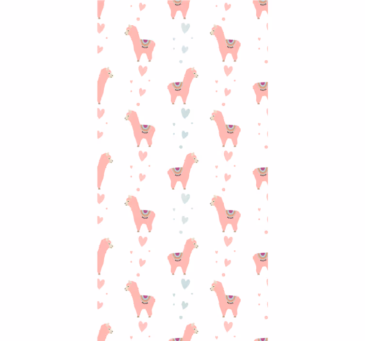 Llama Love Hearts blind children - TenStickers