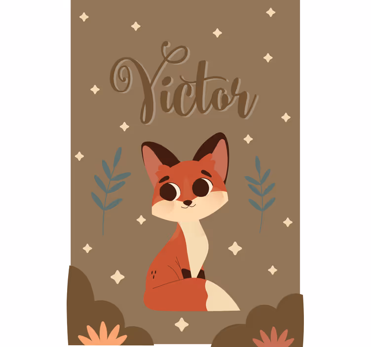 Custom fox design blind children - TenStickers
