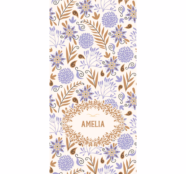 Floral roller blind custom floral design - TenStickers