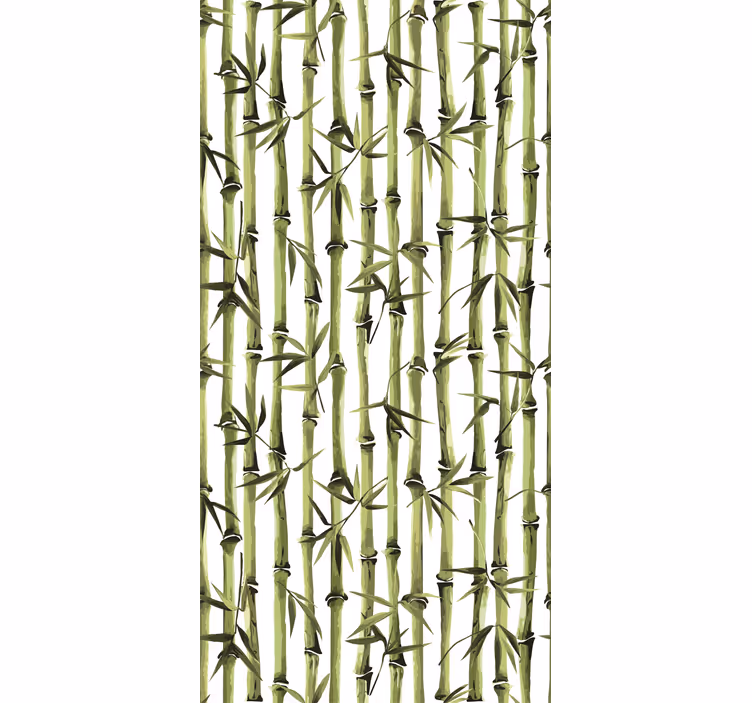 Bamboo Forest Pattern blind flowers and plants - TenStickers