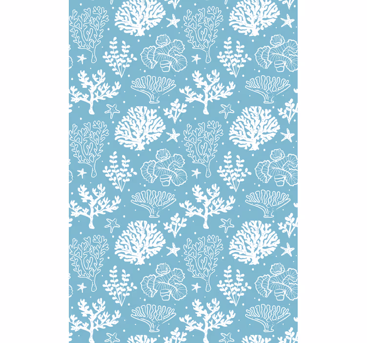 Coral Reef Silhouettes blind flowers and plants - TenStickers