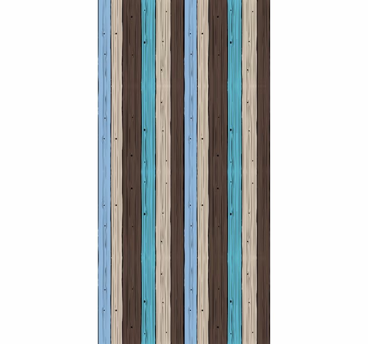 Pattern roller blind wooden stripe design - TenStickers