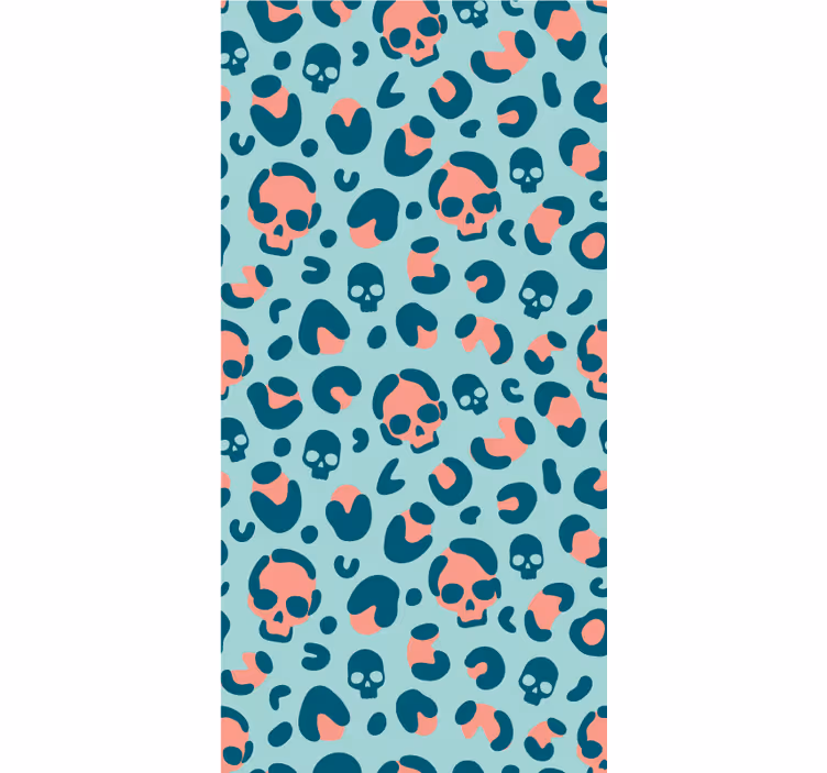Skulls on leopard print fun blind - TenStickers