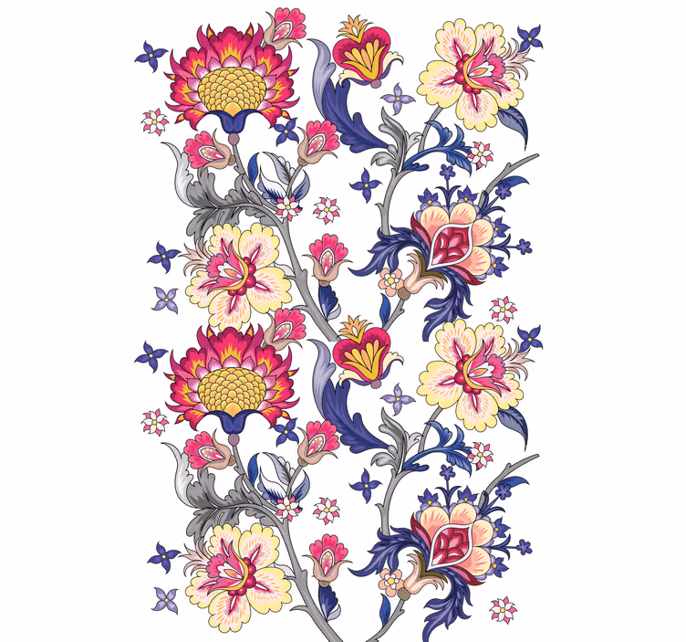 Vibrant floral arrangement floral roller blind - TenStickers