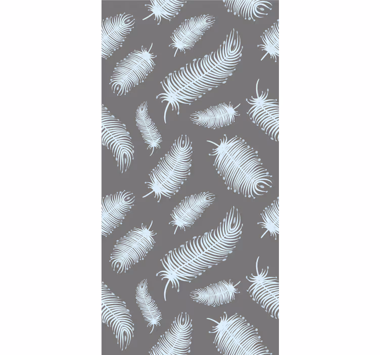 Feather pattern design blind grey - TenStickers