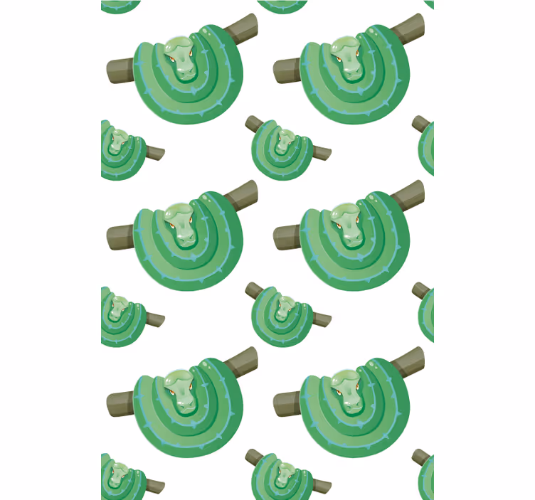 Green Snakes Pattern animals blind - TenStickers