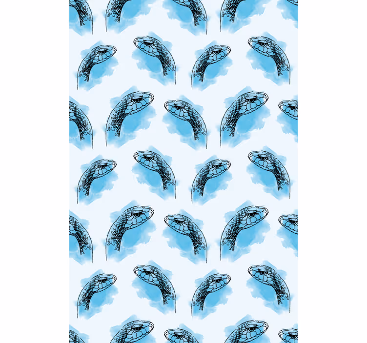 Blue snake faces animals blind - TenStickers