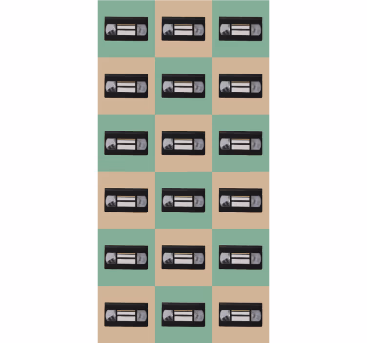 Retro roller blind with vintage stripe design - TenStickers
