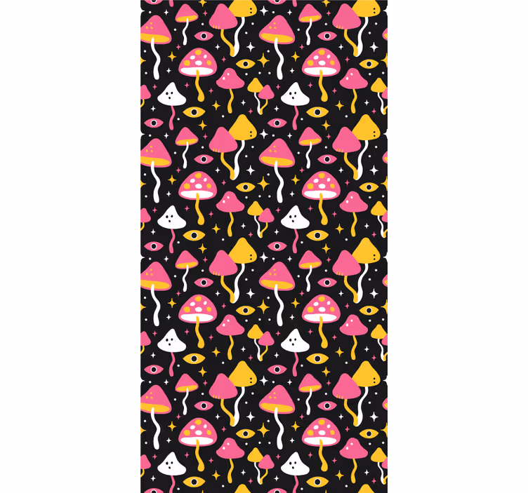 Lively Mushroom Theme fun blind - TenStickers