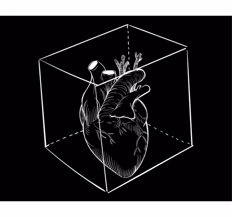 Heart Anatomy Illustration fun blind - TenStickers