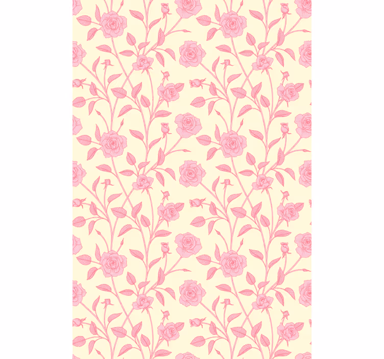 Pink Rose Floral blind flowers and plants - TenStickers