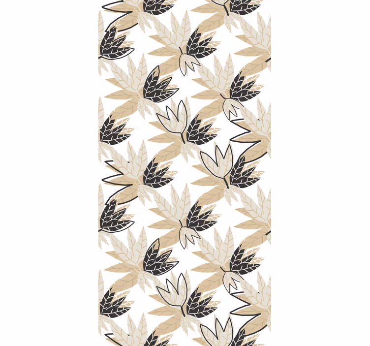 Stylish Leaf Motif blind flowers and plants - TenStickers