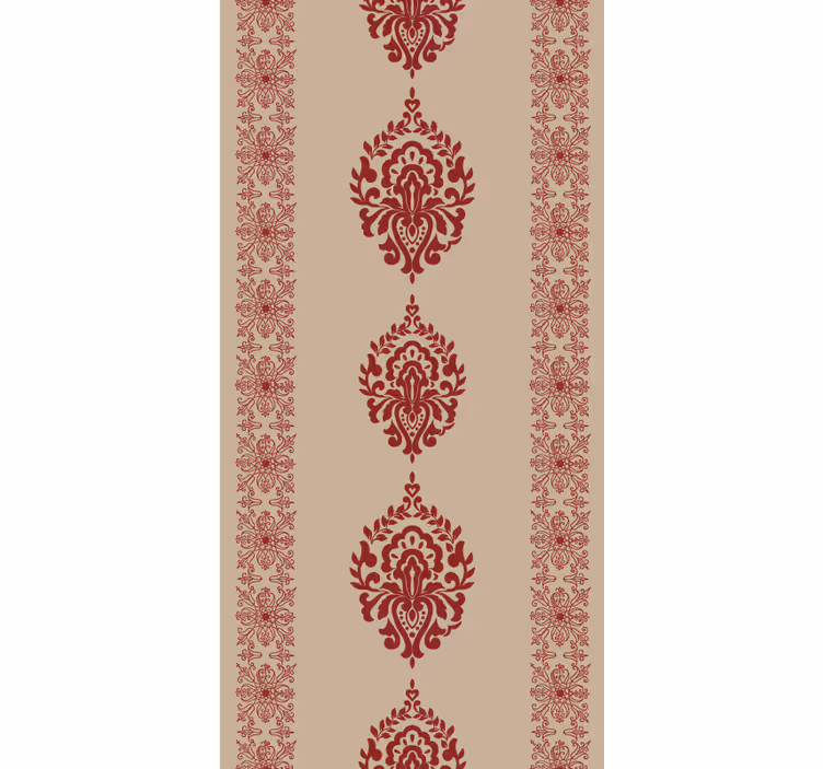 Elegant blind with red floral patterns - TenStickers