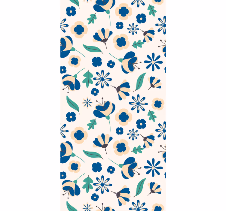 Botanical Floral Pattern blind flowers and plants - TenStickers