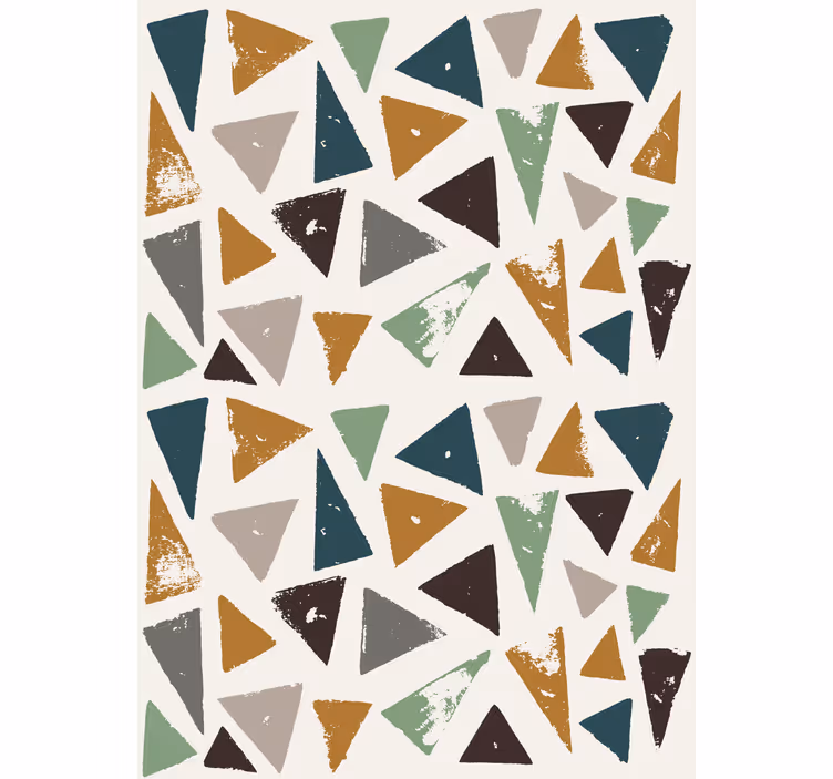 Geometric triangle motif master bedroom shades - TenStickers