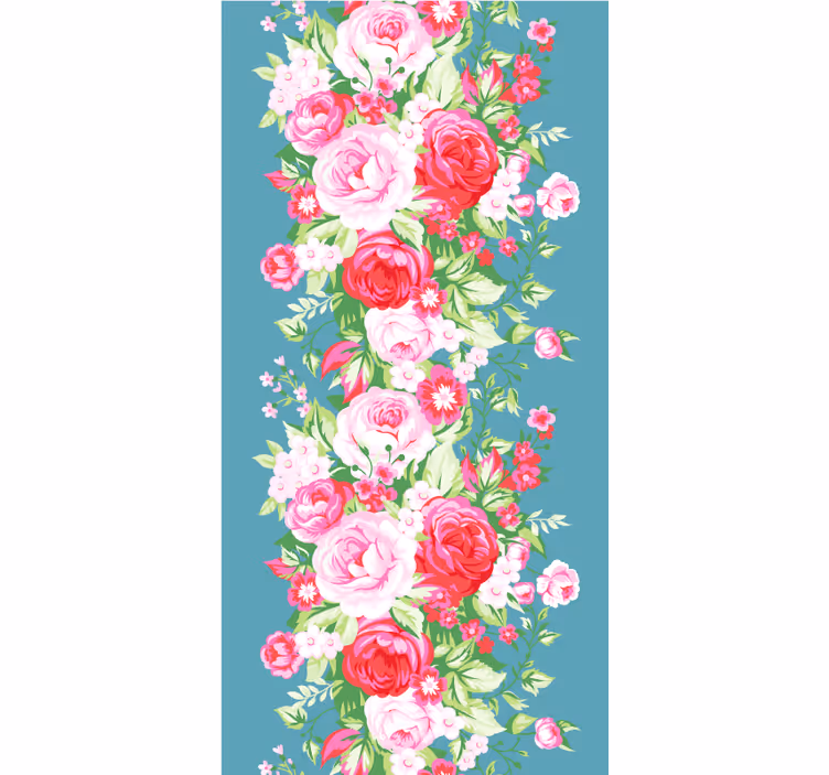 Roses and Blossoms floral roller blind - TenStickers