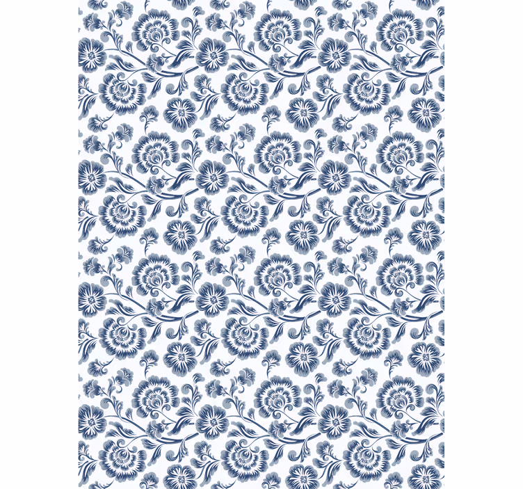 Elegant grey theme floral roller blind - TenStickers
