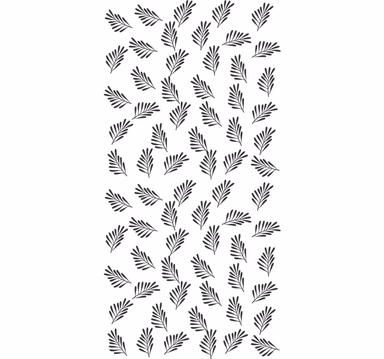 Leafy black and white motif blind flowers and plants - TenStickers