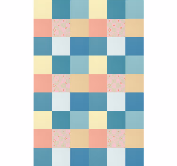 Colorful square pattern pattern roller blind - TenStickers