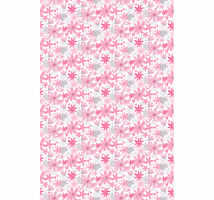 Pink flowers pattern blind kitchen - TenStickers