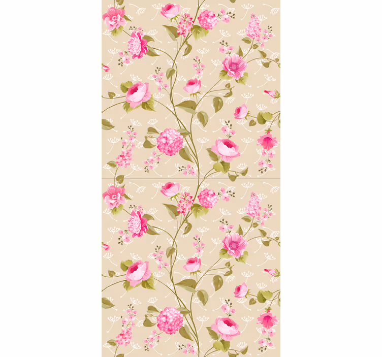 Vintage Flower print Flower blind - TenStickers
