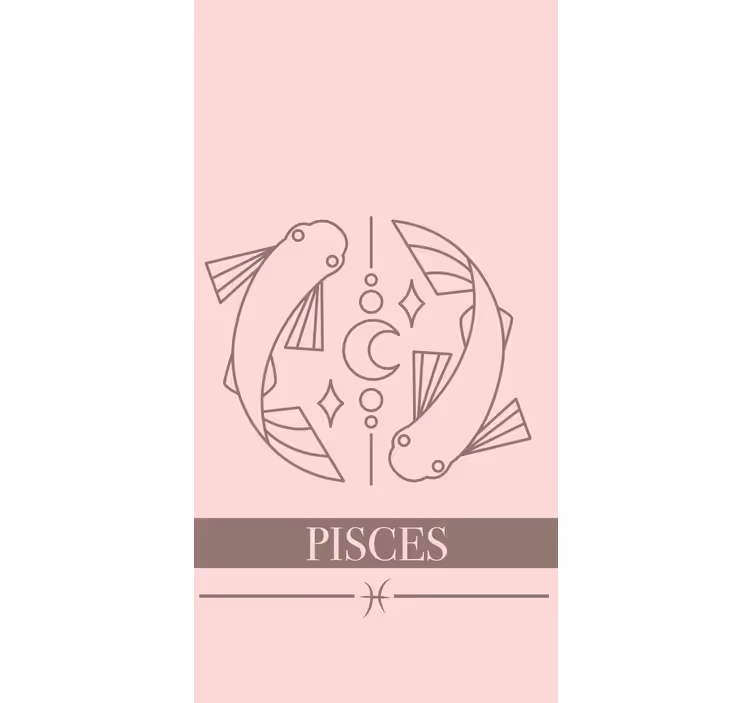 Pisces Zodiac Design customised roller blind - TenStickers