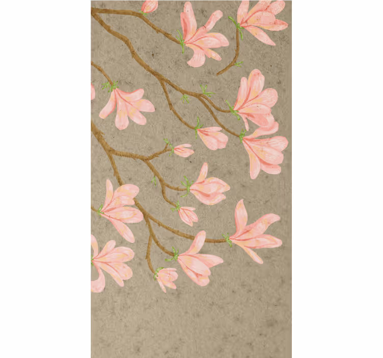 Gentle Pink Flowers blind flowers and plants - TenStickers