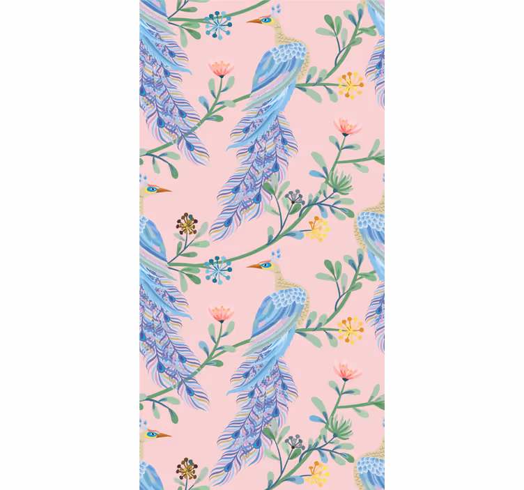 Tropical Bird Design blind flowers and plants - TenStickers