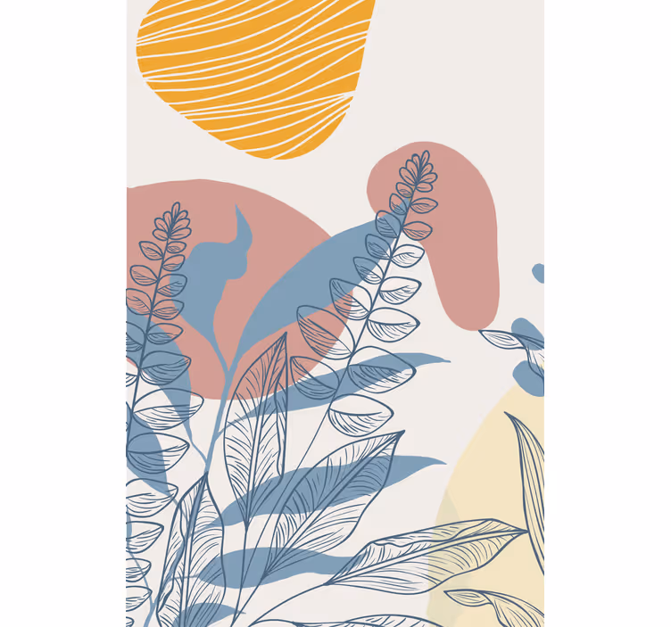 Abstract Leaf Patterns blind flowers and plants - TenStickers