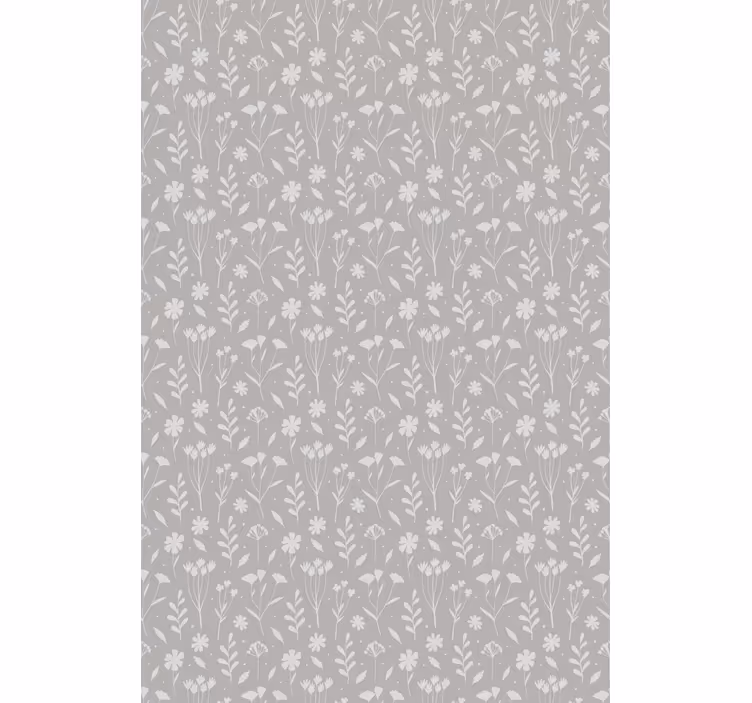 Grey gentle bloom blind flowers and plants - TenStickers