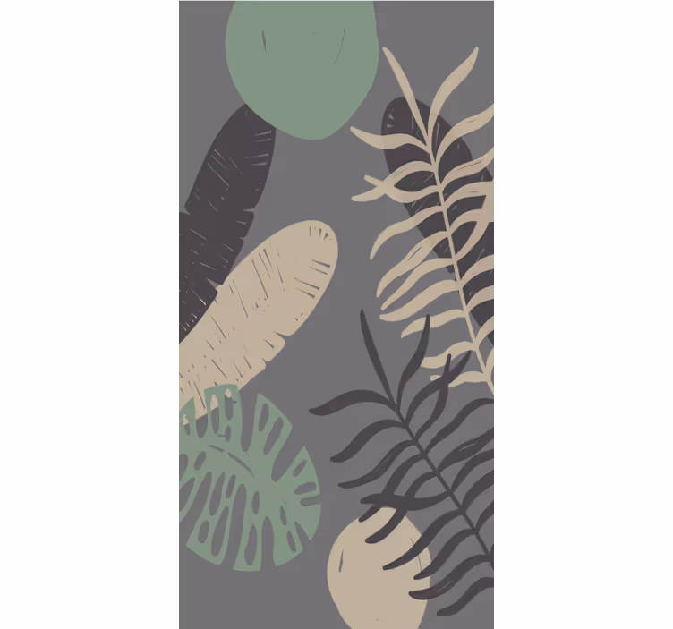 Tropical Greenery Pattern blind flowers and plants - TenStickers