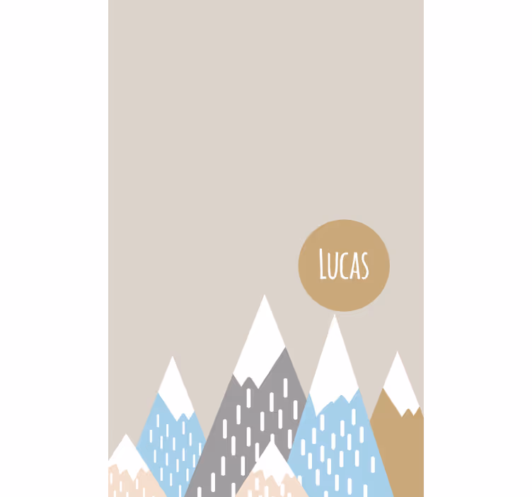 Nordic mountains with name scandinavian blind - TenStickers