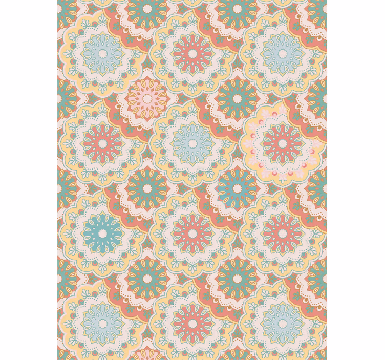 Floral roller blind with detailed floral designs - TenStickers