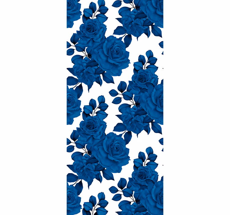 Azure Blossom Motif blind flowers and plants - TenStickers