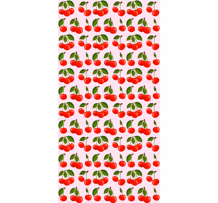 Red Cherry Pattern blind kitchen - TenStickers